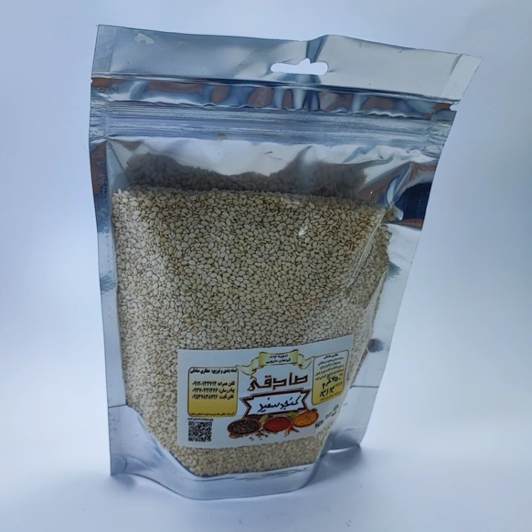 کنجد سفید خارجی درجه یک خالص سورت شده درشت (عطاری آقای صادقی)