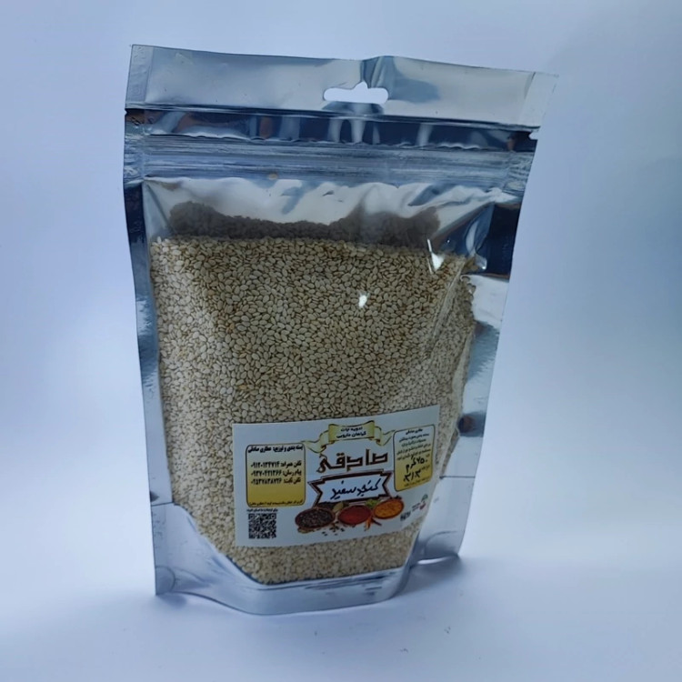 کنجد سفید خارجی درجه یک خالص سورت شده درشت (عطاری آقای صادقی)