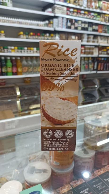 فوم شستشوی صورت و بدن براش دار برنج Rice پاککننده عمیق و روشنکننده پوست (وکالی) (عطاری آقای صادقی)