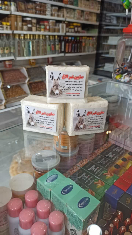 صابون شیر الاغ سفیدکننده طبیعی (ضد چین و چروک و پیری پوست) (عطاری آقای صادقی)