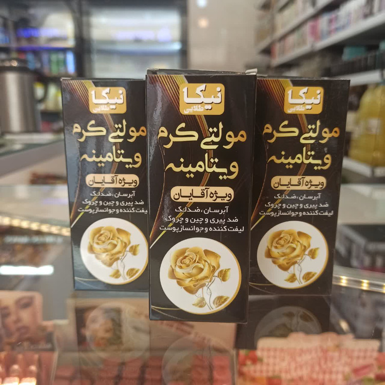 مولتی کرم ویتامینه نیکا طلایی (ویژه آقایان) جوانساز و ضد چروک