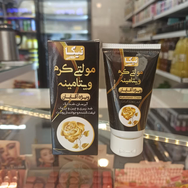 مولتی کرم ویتامینه نیکا طلایی (ویژه آقایان) جوانساز و ضد چروک