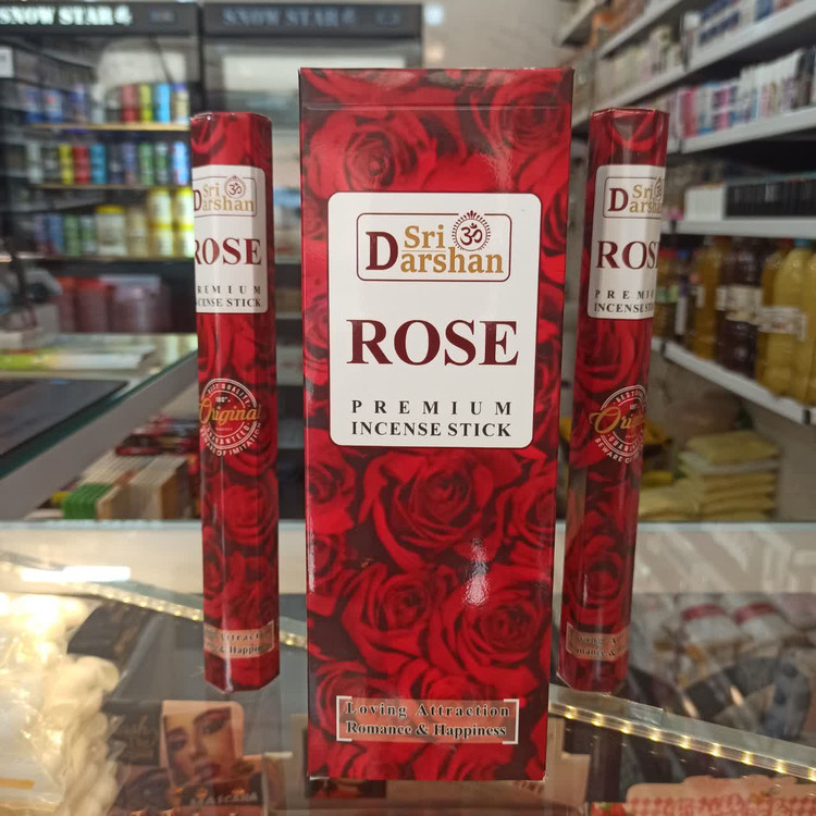 عود هندی دارشان (Darshan) 20 عددی (رایحه رز - ROSE)