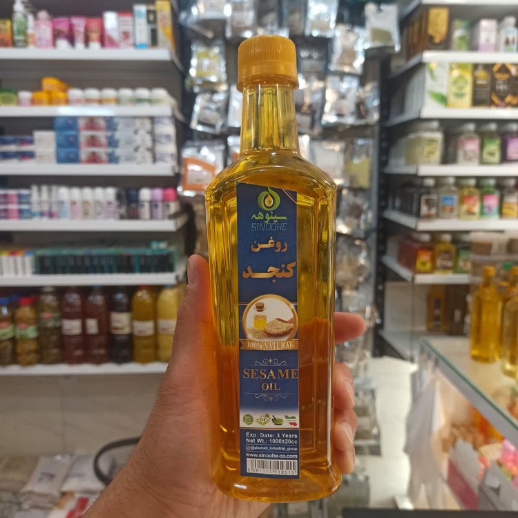 روغن کنجد - نیم لیتر (روغن طبیعی و خوشعطر برای مصرف خوراکی و مراقبتی)