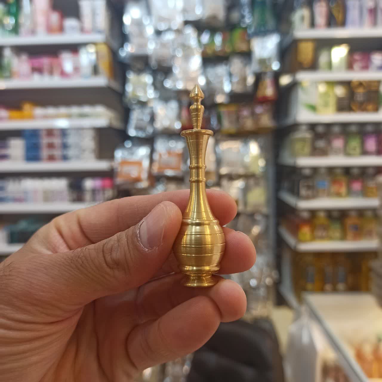 سرمه دان برنجی مرسل - سایز بزرگ (عطاری آقای صادقی)