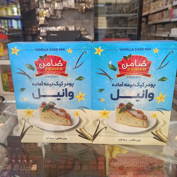 پودر کیک نیمهآماده وانیلی ۵۰۰ گرمی - طعم کلاسیک وانیل (عطاری آقای صادقی)