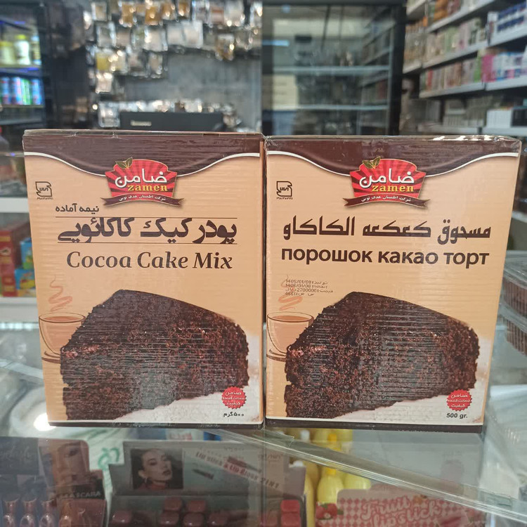 پودر کیک نیمهآماده کاکائویی ۵۰۰ گرمی - بافت نرم و پخت سریع (عطاری آقای صادقی)