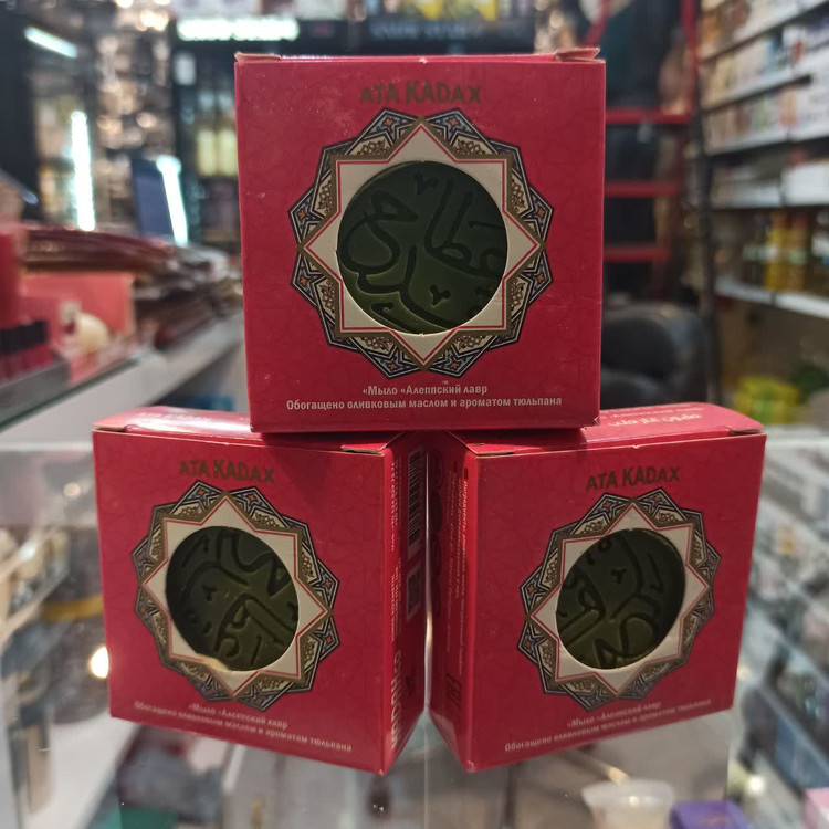 صابون عطا قدح با روغن زیتون و عطر گل لاله - صابون حلب